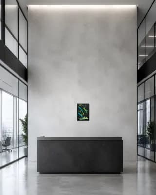Abstract #34 shown in Office Lobby