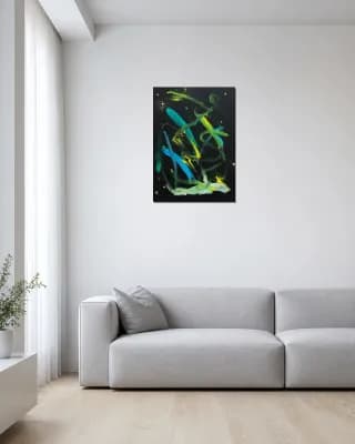 Abstract #34 shown in Minimalist Living Room