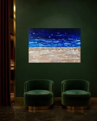 abstract art shown in Hotel Lounge