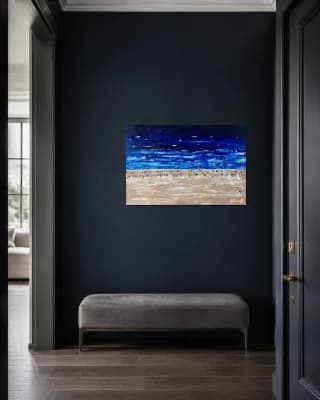 abstract art shown in Entryway