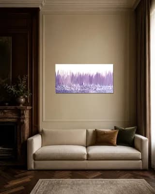 ABSTRACT ART shown in Classic Living Room