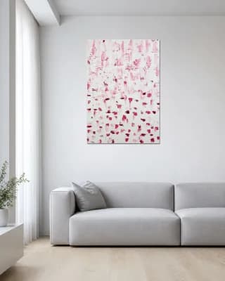 Blush Fragments shown in Minimalist Living Room