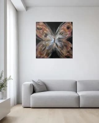Butterfly Cosmic shown in Minimalist Living Room