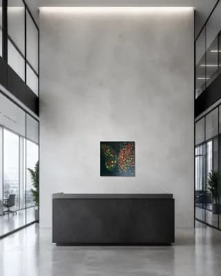 BUTTERFLY  MATRIX KHOKHLOMA shown in Office Lobby