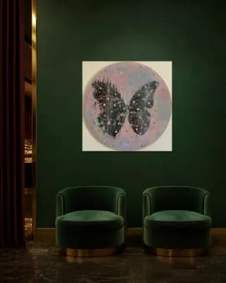 Butterfly Matrix Pop Art shown in Hotel Lounge