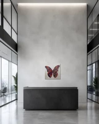 BUTTERFLY MATRIX shown in Office Lobby