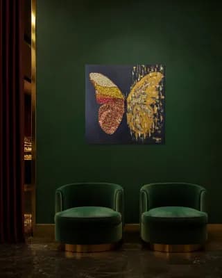 BUTTERFLY MATRIX shown in Hotel Lounge