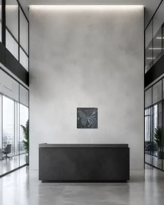 BUTTERFLY NERO shown in Office Lobby