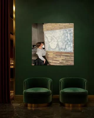 Butterfly That Came To Your Home shown in Hotel Lounge