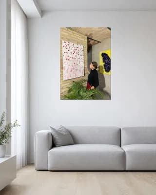 Fan Dance Japan shown in Minimalist Living Room
