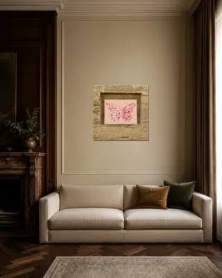 Floral Metamorphosis shown in Classic Living Room