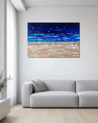 Midnight Shoreline shown in Minimalist Living Room