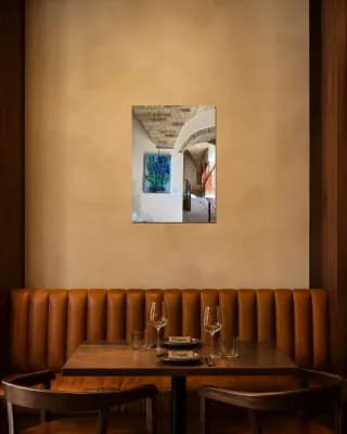 Sapphire Whisper: The Blue Iris shown in Restaurant