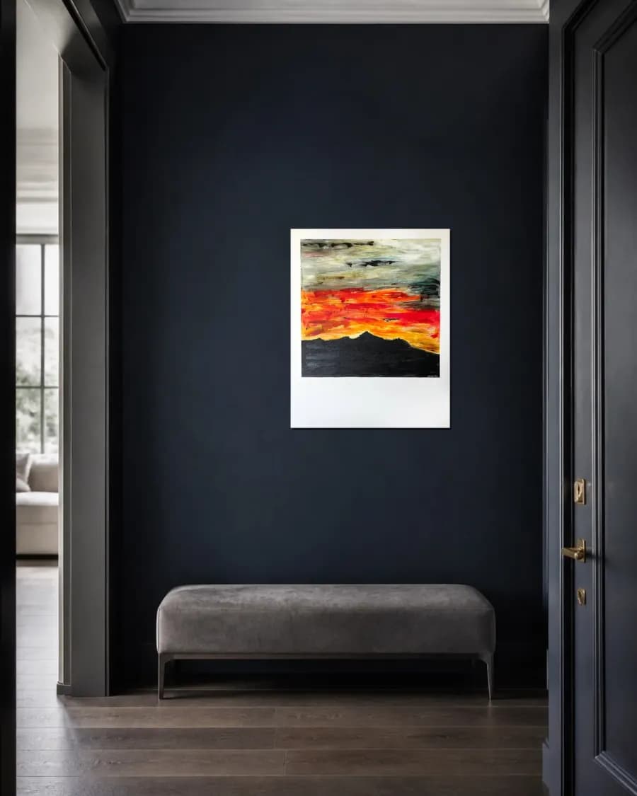 SUNSET IN ROME shown in an interior